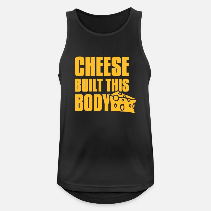 cheese built this body - Men's Breathable Tank Top - black