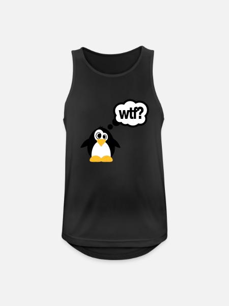 pinguine wtf - Männer Tank Top atmungsaktiv - Schwarz