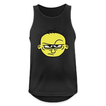 gesicht comic cartoon boese sauer wuetend clipart - Männer Tank Top atmungsaktiv - Schwarz - Vorne - Nick (188cm)