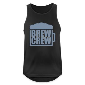 Saying Beer Glass Brew Crew - Men's Breathable Tank Top - black - Front - Nick (188cm)