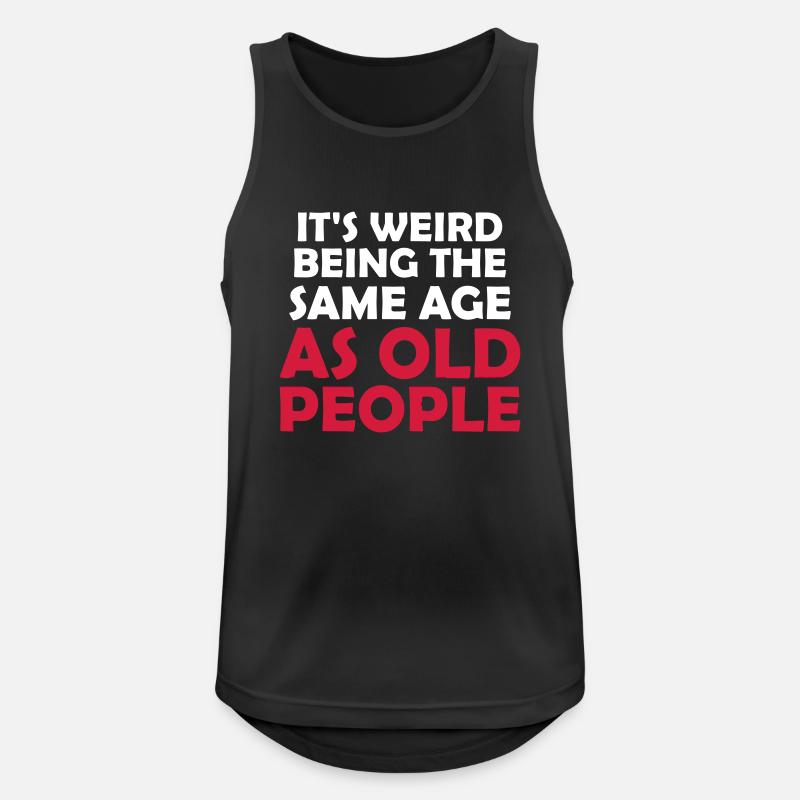 being old people age - Männer Tank Top atmungsaktiv - Schwarz