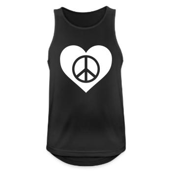 Heart Peace Peace - Men's Breathable Tank Top - black - Front - Nick (188cm)