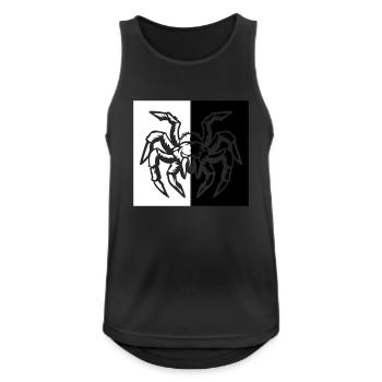 spinne spider - Männer Tank Top atmungsaktiv - Schwarz - Vorne - Nick (188cm)