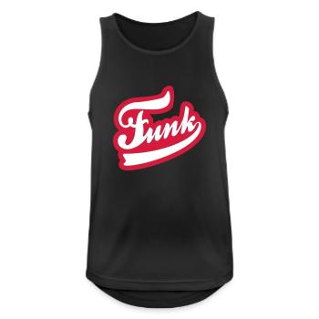 Funk - Männer Tank Top atmungsaktiv - Schwarz - Vorne - Nick (188cm)