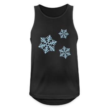 Eiskristalle - Männer Tank Top atmungsaktiv - Schwarz - Vorne - Nick (188cm)