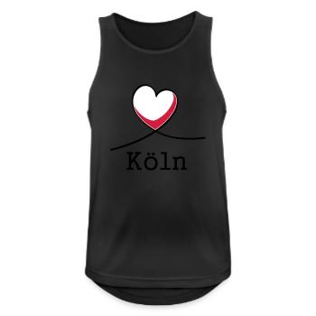 Ich liebe Köln! - Männer Tank Top atmungsaktiv - Schwarz - Vorne - Nick (188cm)