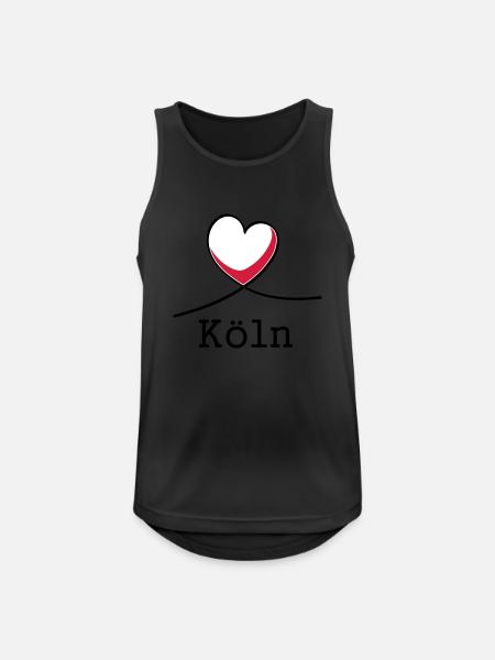 Ich liebe Köln! - Männer Tank Top atmungsaktiv - Schwarz