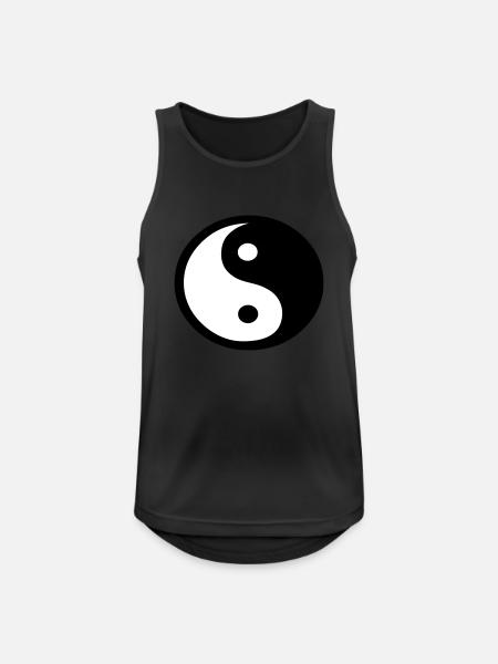 Yin und Yang (V) - Männer Tank Top atmungsaktiv - Schwarz