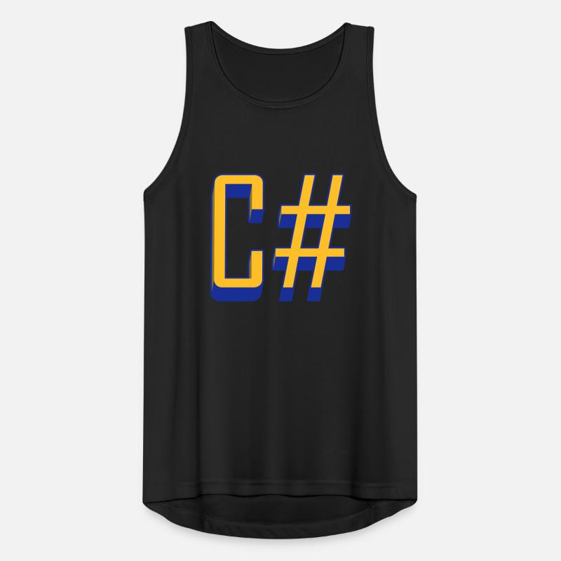 Programmiersprachen: C # / C sharp (Classic) Männer Tank Top atmungsaktiv