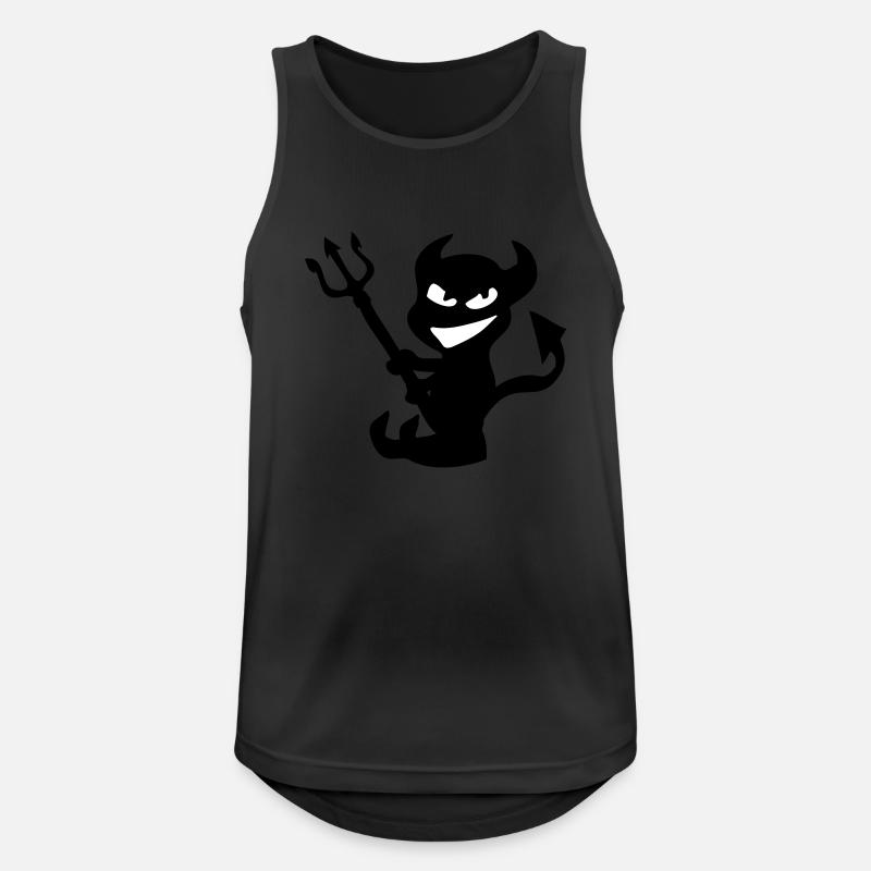 Smile evil with trident - Men's Breathable Tank Top - black