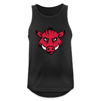 Wildschwein Gesicht 3c - Männer Tank Top atmungsaktiv - Schwarz - Vorne - Nick (188cm)