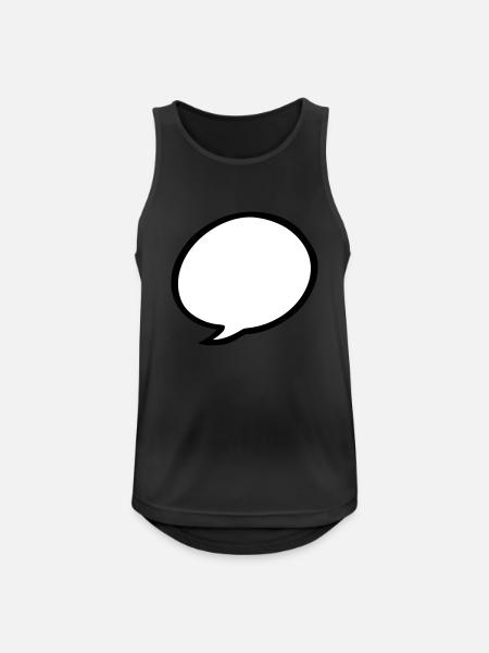 speech bubble - Men's Breathable Tank Top - black