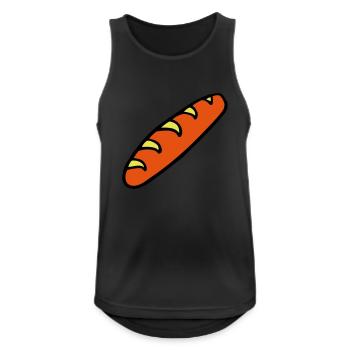 brot baguette bäcker lebensmittel bäckerei - Männer Tank Top atmungsaktiv - Schwarz - Vorne - Nick (188cm)