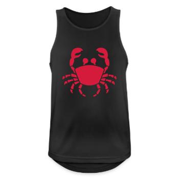 Krabbe - Männer Tank Top atmungsaktiv - Schwarz - Vorne - Nick (188cm)