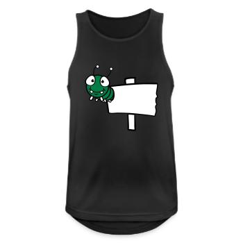 Shield wooden worm writing text box hole small bab - Men's Breathable Tank Top - black - Front - Nick (188cm)