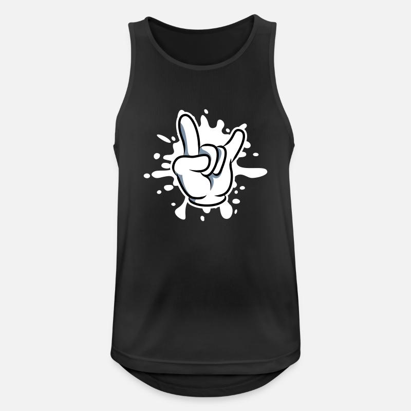 hand party symbol blob - Men's Breathable Tank Top - black