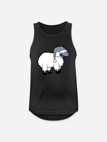 Funny Sleep Sheep - Men's Breathable Tank Top - black