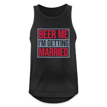 Beer Me Me marier - Débardeur respirant Homme - noir - Devant - Nick (188cm)