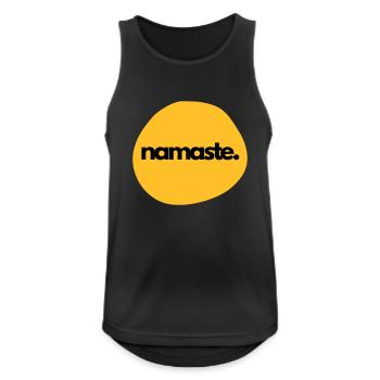 Namasté - Débardeur respirant Homme - noir - Devant - Nick (188cm)