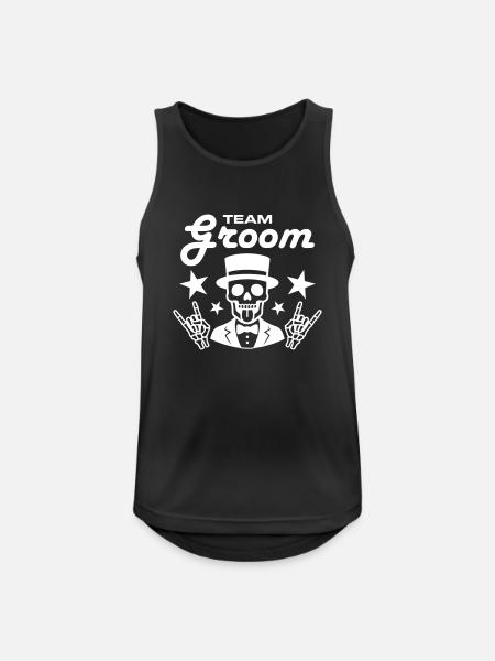 Team Groom Funny - Men's Breathable Tank Top - black