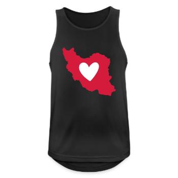 Iran Herz Liebe - Männer Tank Top atmungsaktiv - Schwarz - Vorne - Nick (188cm)