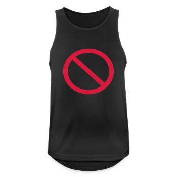 Verboten ! - Männer Tank Top atmungsaktiv - Schwarz - Vorne - Nick (188cm)