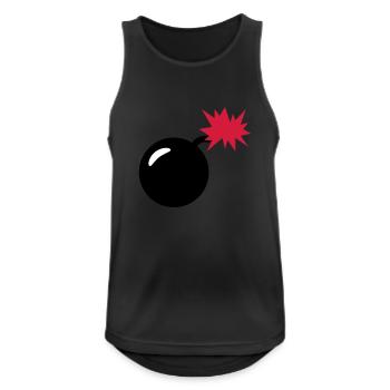 Bombe - Männer Tank Top atmungsaktiv - Schwarz - Vorne - Nick (188cm)