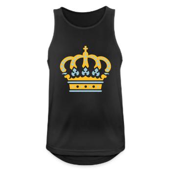 Krone (crown) 01.1 - Männer Tank Top atmungsaktiv - Schwarz - Vorne - Nick (188cm)