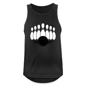 bowling ball and pins - Débardeur respirant Homme - noir - Devant - Nick (188cm)