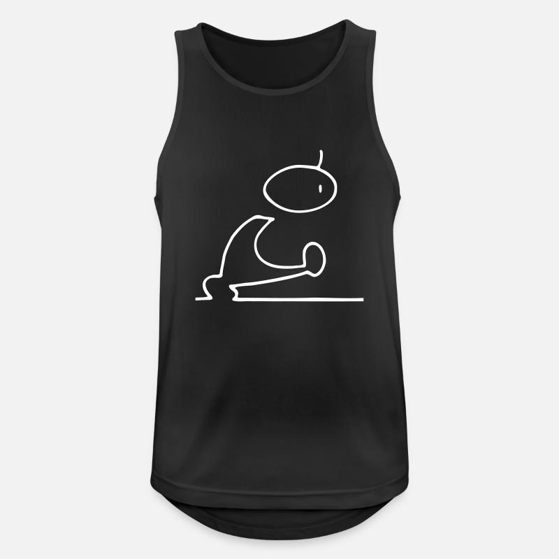 BlaBlaBla Techno Figur - Männer Tank Top atmungsaktiv - Schwarz