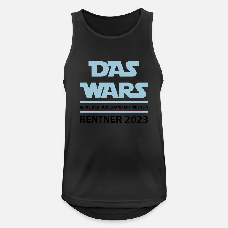 Das Wars Rentner 2023 - Männer Tank Top atmungsaktiv - Schwarz