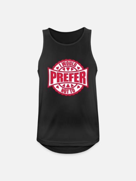I prefer not to - Men's Breathable Tank Top - black