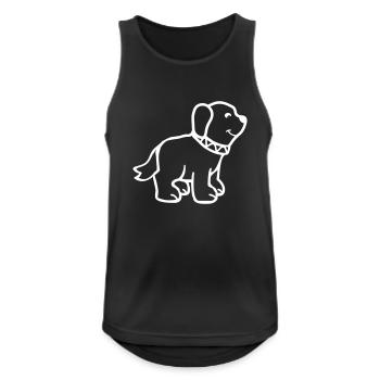 Chien - Débardeur respirant Homme - noir - Devant - Nick (188cm)