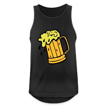 Bier Bier verre22032 - Männer Tank Top atmungsaktiv - Schwarz - Vorne - Nick (188cm)