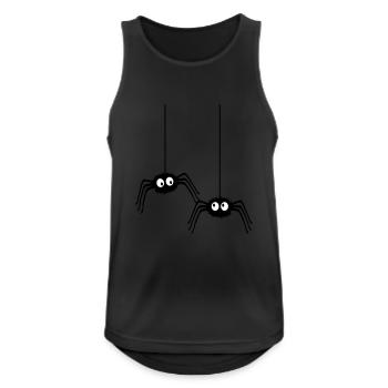Funny Spiders - Männer Tank Top atmungsaktiv - Schwarz - Vorne - Nick (188cm)