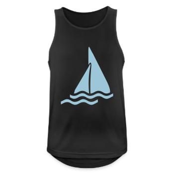 Sailing boat - Men's Breathable Tank Top - black - Front - Nick (188cm)