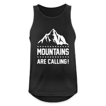 berge mountains - Männer Tank Top atmungsaktiv - Schwarz - Vorne - Nick (188cm)