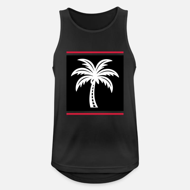 Palme Symbol - Männer Tank Top atmungsaktiv - Schwarz