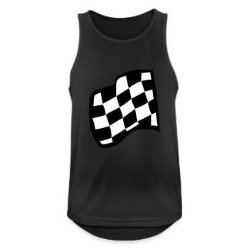 Drapeau à damiers Racing - Débardeur respirant Homme - noir - Devant - Nick (188cm)