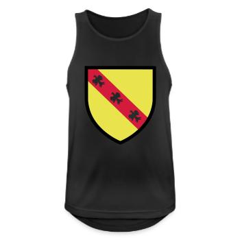 Blason Lorraine (T) - Débardeur respirant Homme - noir - Devant - Nick (188cm)