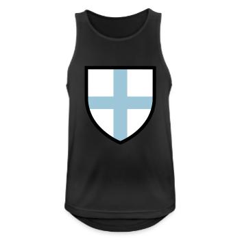 Blason Marseille (T) - Débardeur respirant Homme - noir - Devant - Nick (188cm)