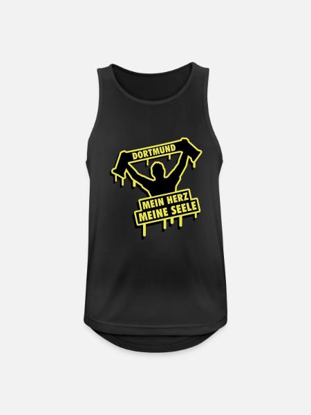 mein_herz_meine_seele_dortmund_1__f2 - Männer Tank Top atmungsaktiv - Schwarz