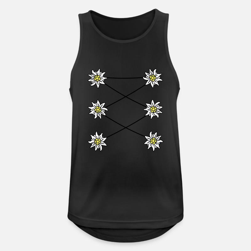Edelweiss Dirndl - - - - Men's Breathable Tank Top - black