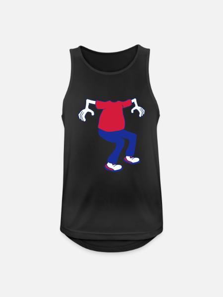 cartoon figure without a head - Men's Breathable Tank Top - black