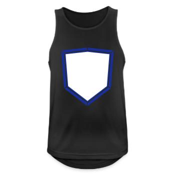 eckig schild wappen emblem rahmen banner design lo - Männer Tank Top atmungsaktiv - Schwarz - Vorne - Nick (188cm)