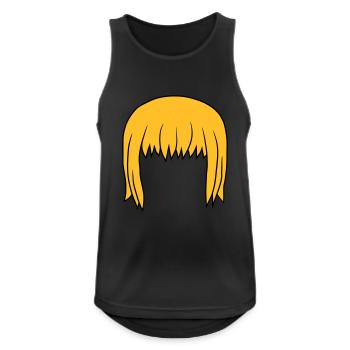 Anime Blonde Bob Coiffure Bob - Débardeur respirant Homme - noir - Devant - Nick (188cm)