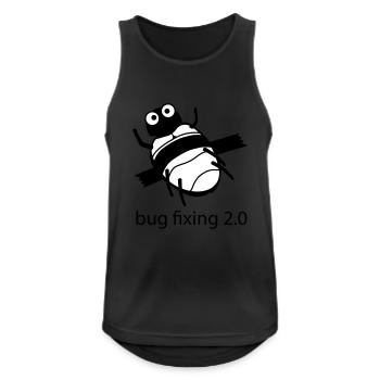 bug fixing 2.0 - Männer Tank Top atmungsaktiv - Schwarz - Vorne - Nick (188cm)