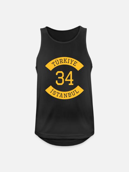 turkiye_34 - Männer Tank Top atmungsaktiv - Schwarz