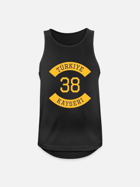 turkiye_38 - Männer Tank Top atmungsaktiv - Schwarz