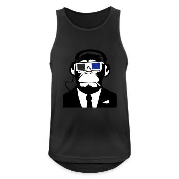 3D Ape Monkey Electroclub Casque motif - Débardeur respirant Homme - noir - Devant - Nick (188cm)